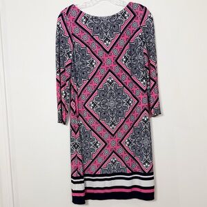 Vince Camuto Pink and Black Geometric Dress